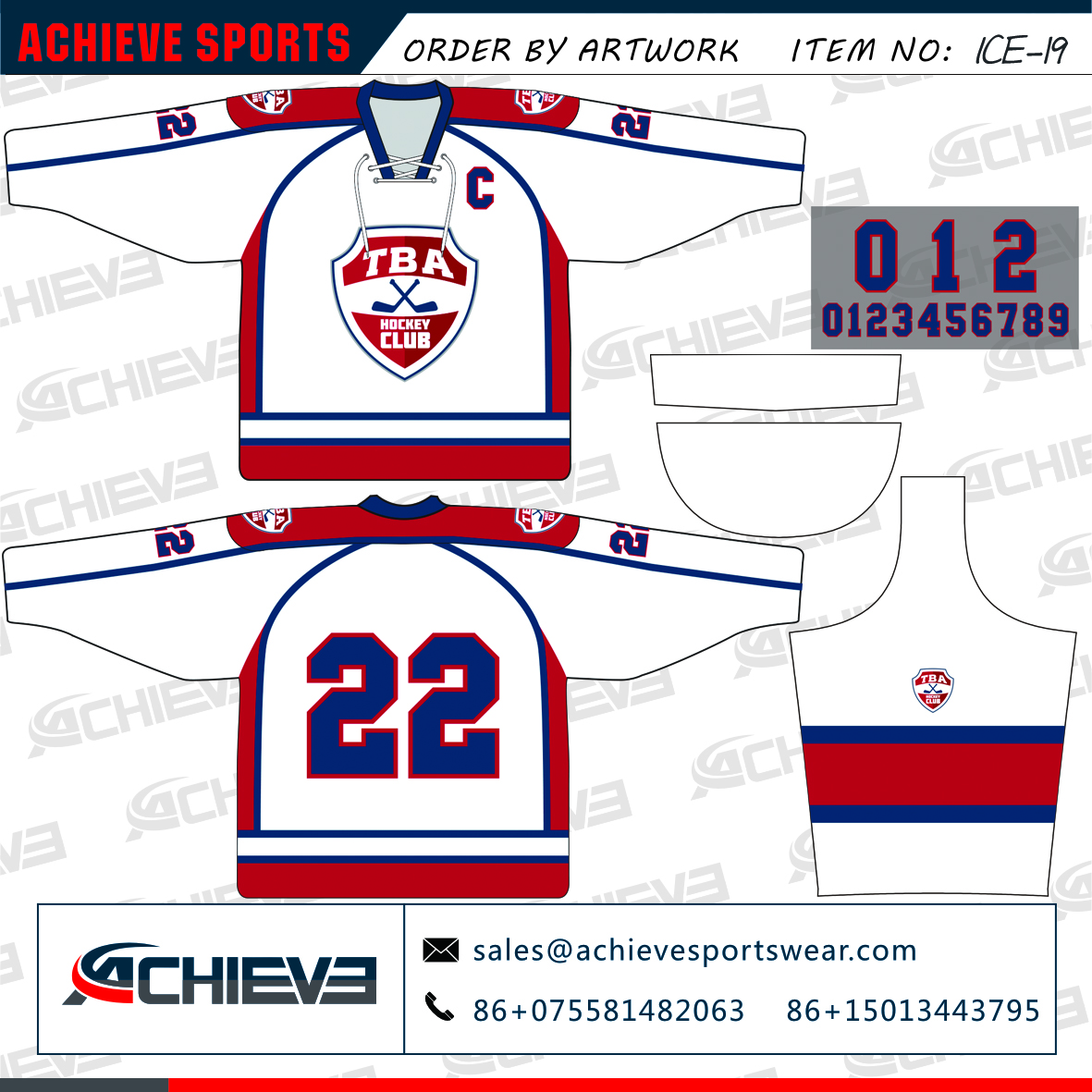 Direct factory price Sublimation ice hockey jerseys wholesale