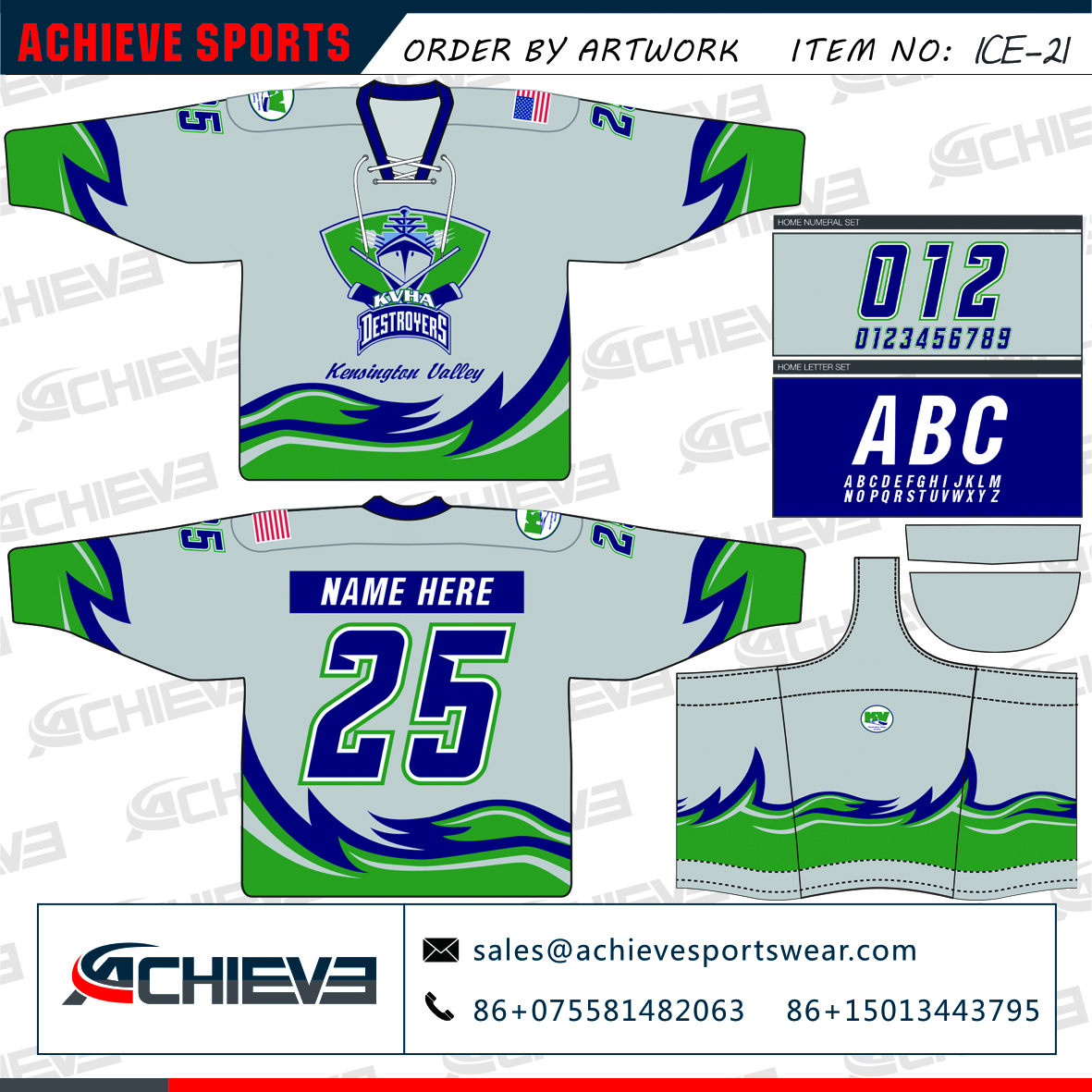 Direct factory price Sublimation ice hockey jerseys wholesale