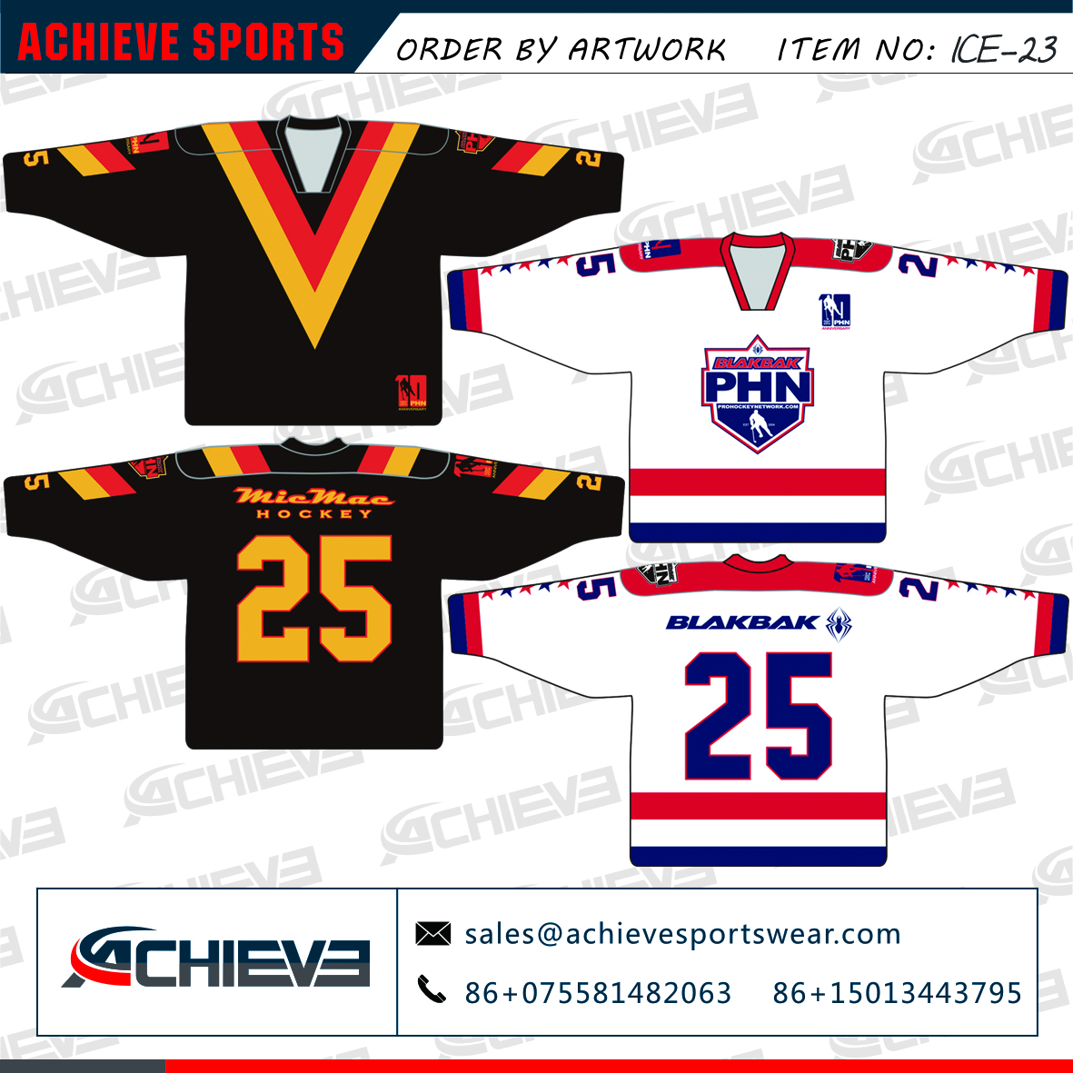 Custom new design ice hockey jerseys wholesale form china