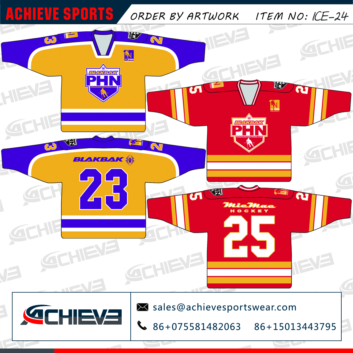 Custom high quality nhl hockey jerseys