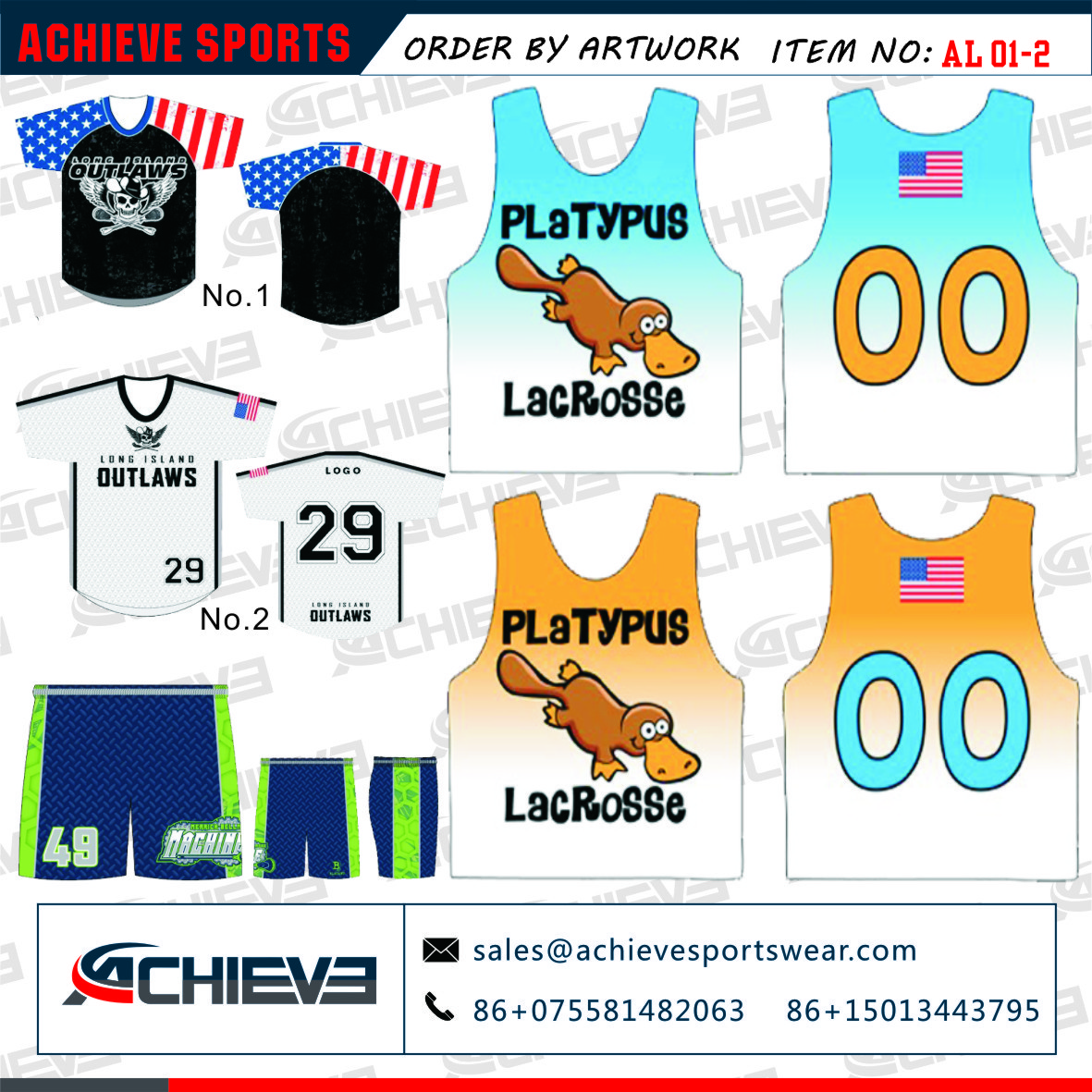 High quality lacrosse training jersey