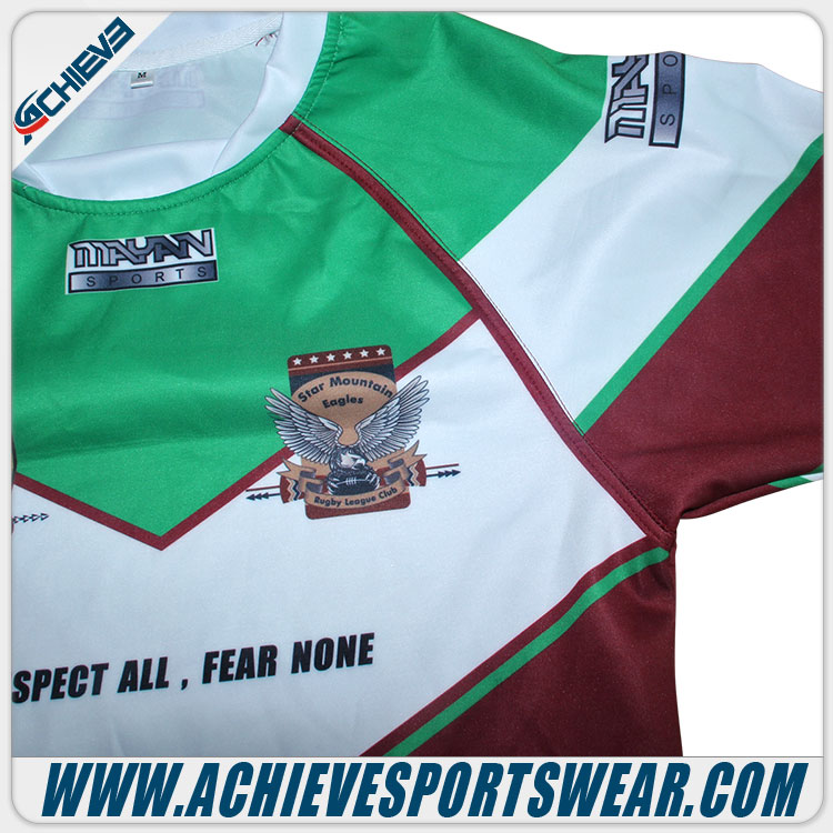 Sublimation rugby jerseys wholesale by direct factory price