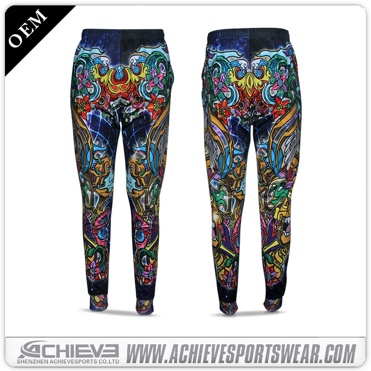 Fashion design sweatpants / sublimation colorful sweatpants