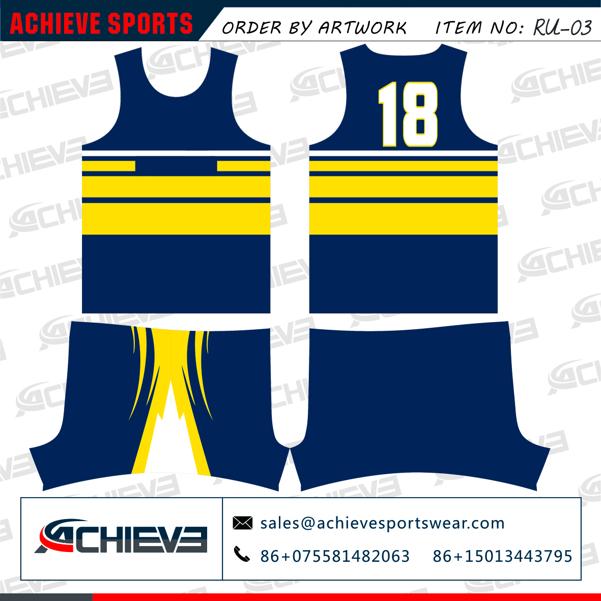 Wholesale Custom Team Club Rugby Jersey