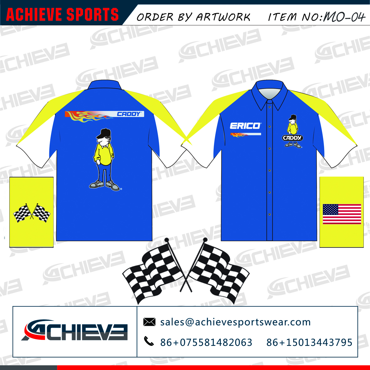 Custom 100% polyester motorcycle auto racing wear