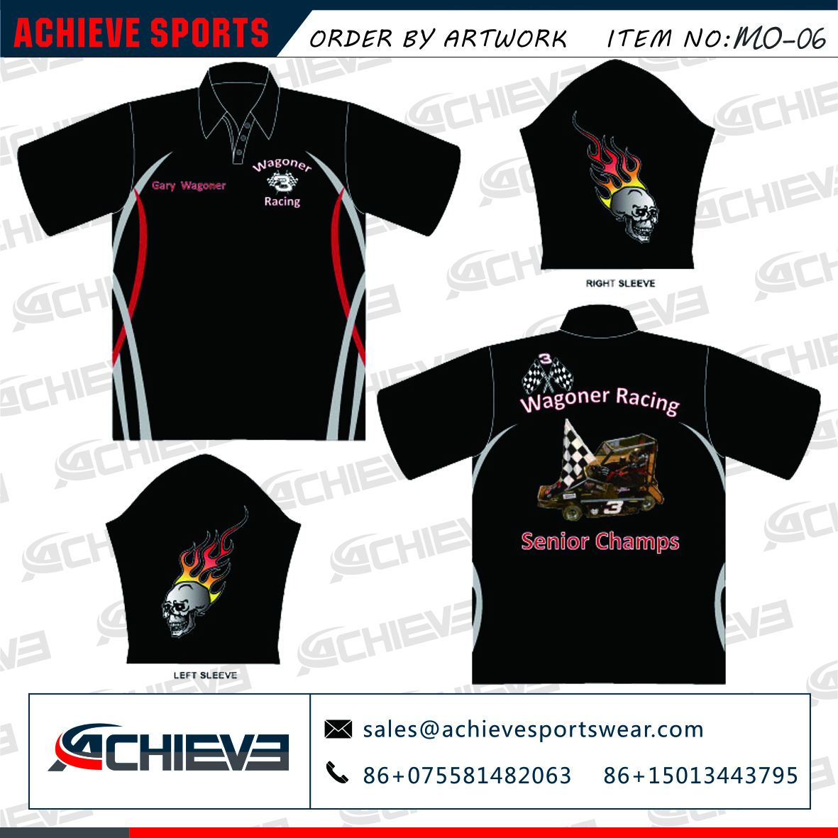 Custom high quality bowling polo shirts manufacturers