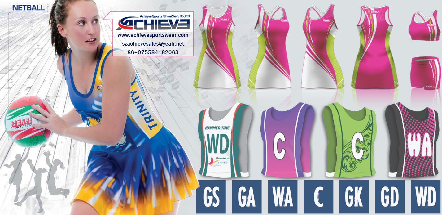 Hot Sale Sublimation Women Netball Uniform