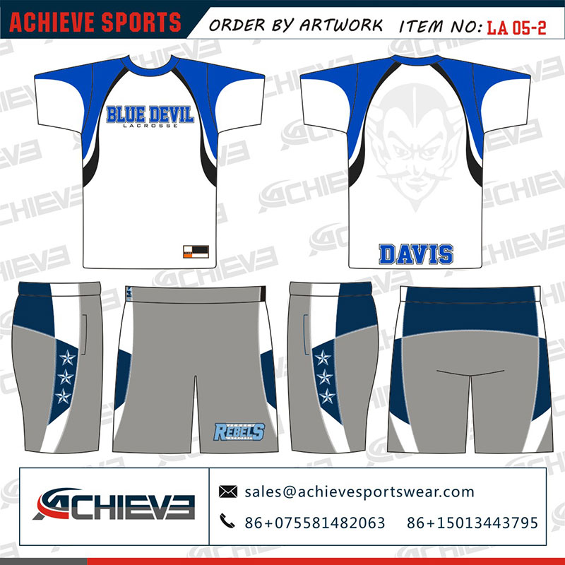 Custom design lacrosse uniform artwork