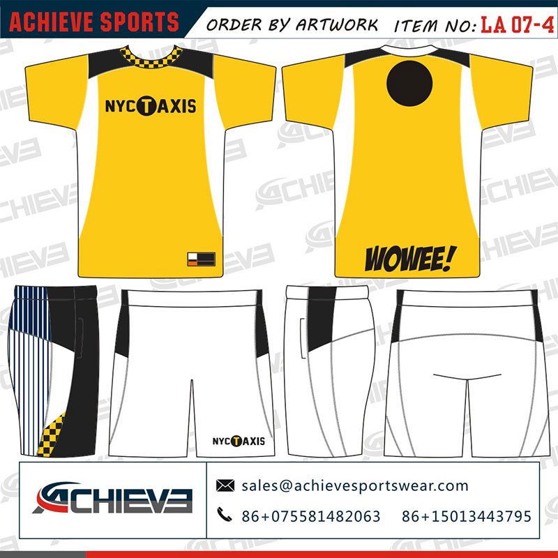 Custom design lacrosse uniform artwork