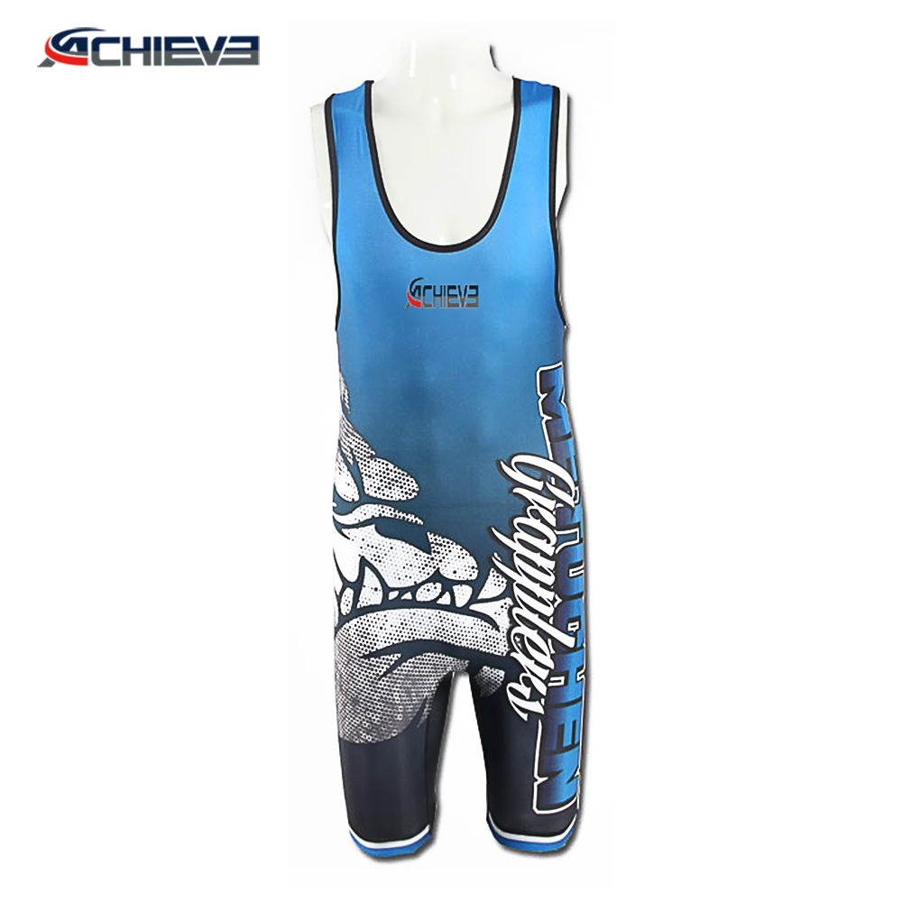 custom sublimation wrestling singlets