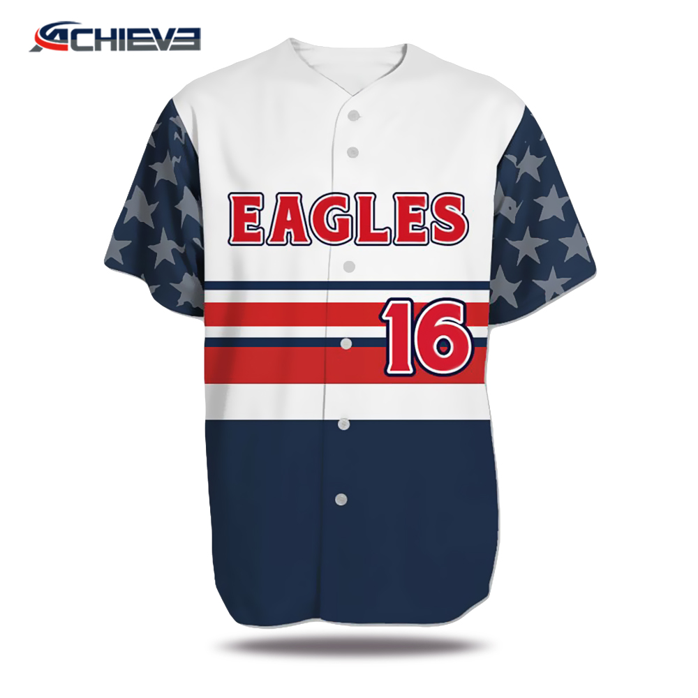 Allover printing baseball jerseys