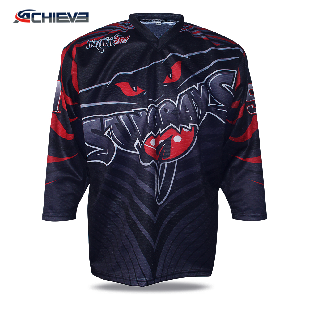 Latest design sublimation hockey jersey