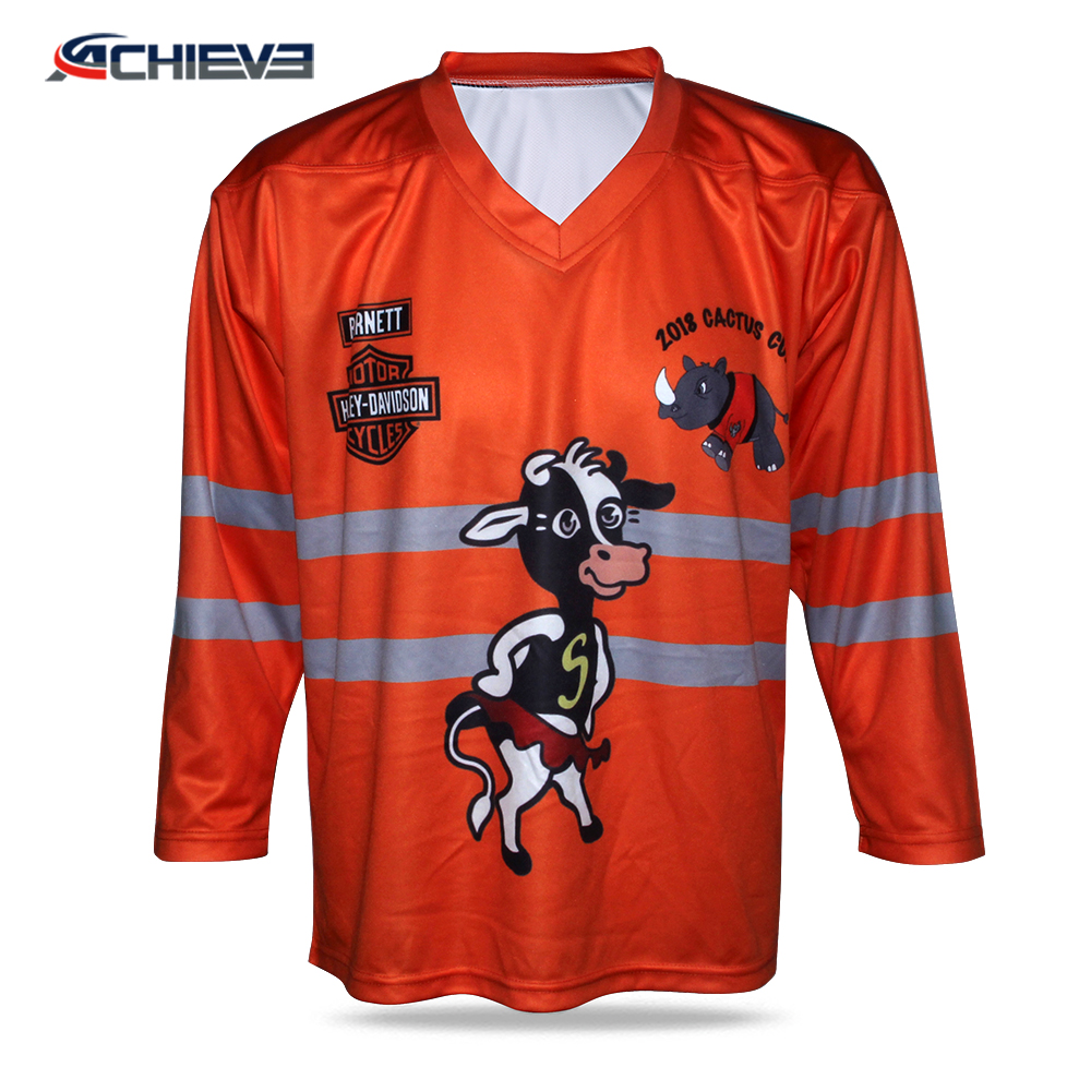 Wholesale blank hockey jersey