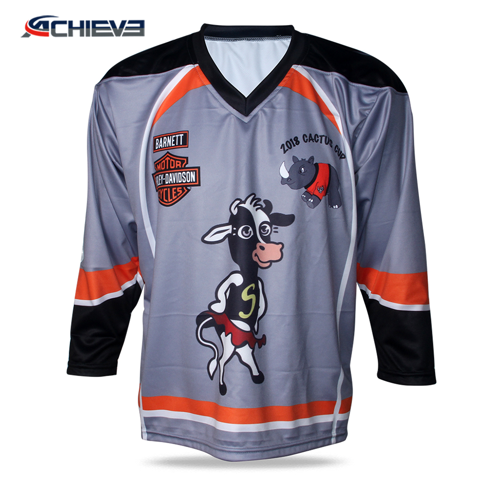 100% Polyester Embroidery hockey jersey