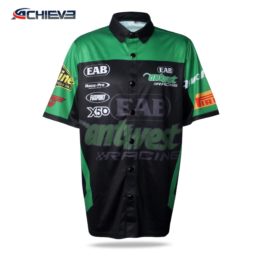 Sublimation racing pit crew shirt