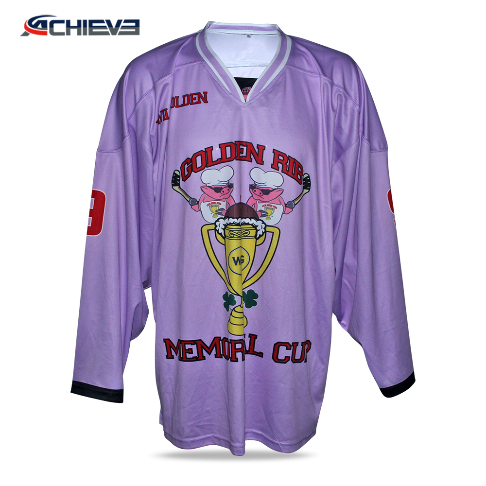 Wholesale blank ice hockey jersey