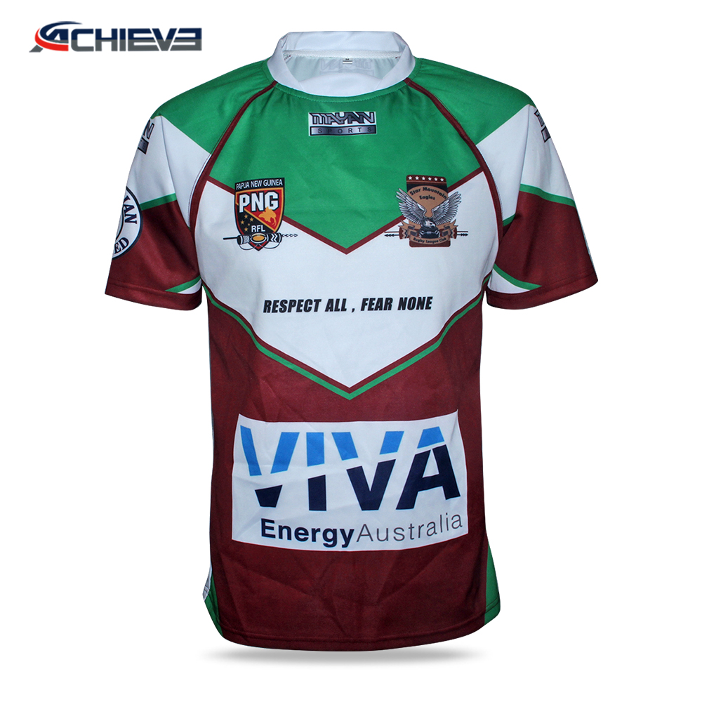 Sublimation rugby jerseys wholesale by direct factory price