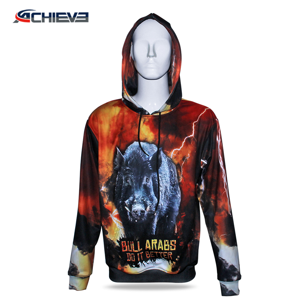 Custom mens fleece pullover hoodies