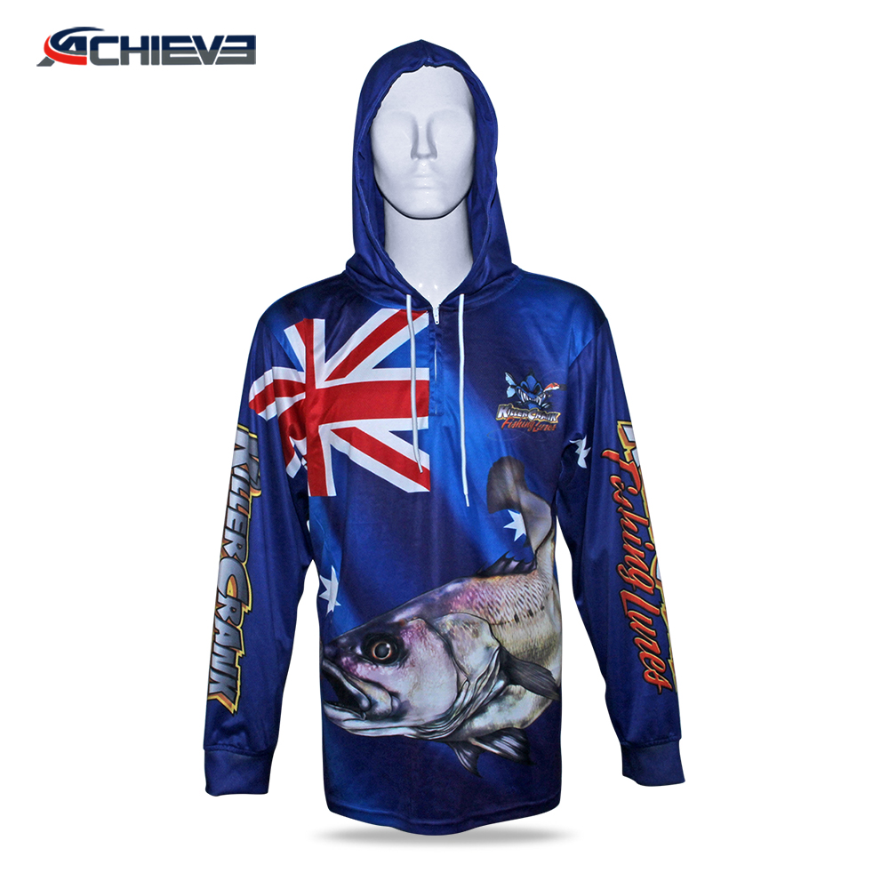 Custom uv protection fishing hoodies