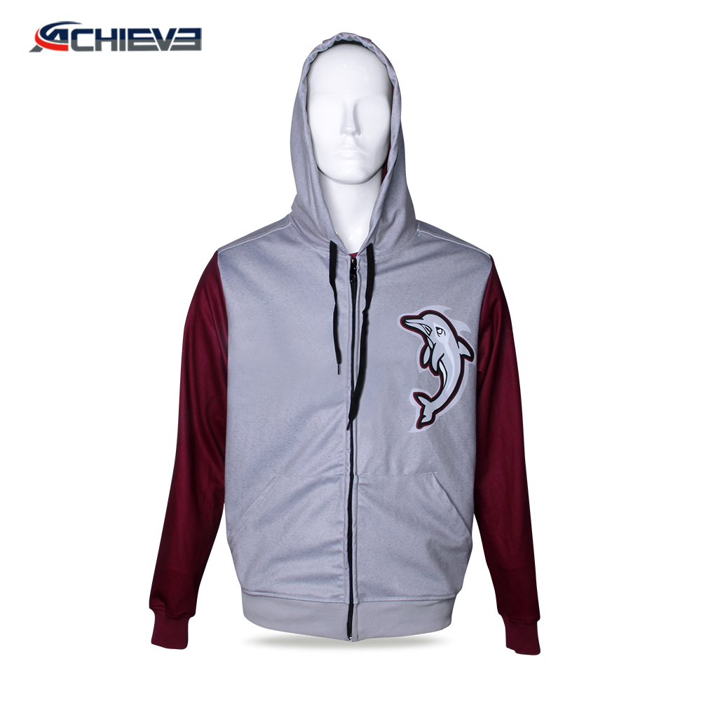 Sublimation Mens Hoodies Plain Blank Zip Hoodies Wholesale