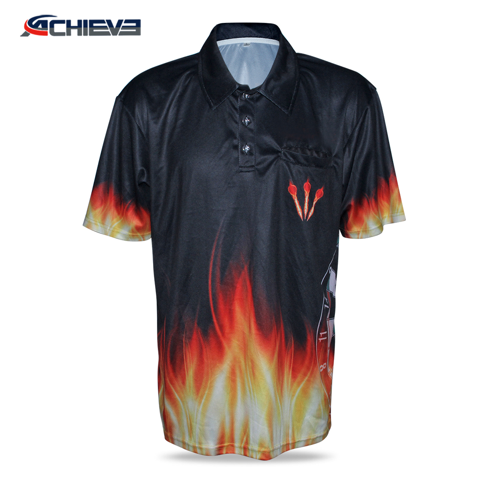 custom darts polo shirt dart jerseys sublimation darts shirts