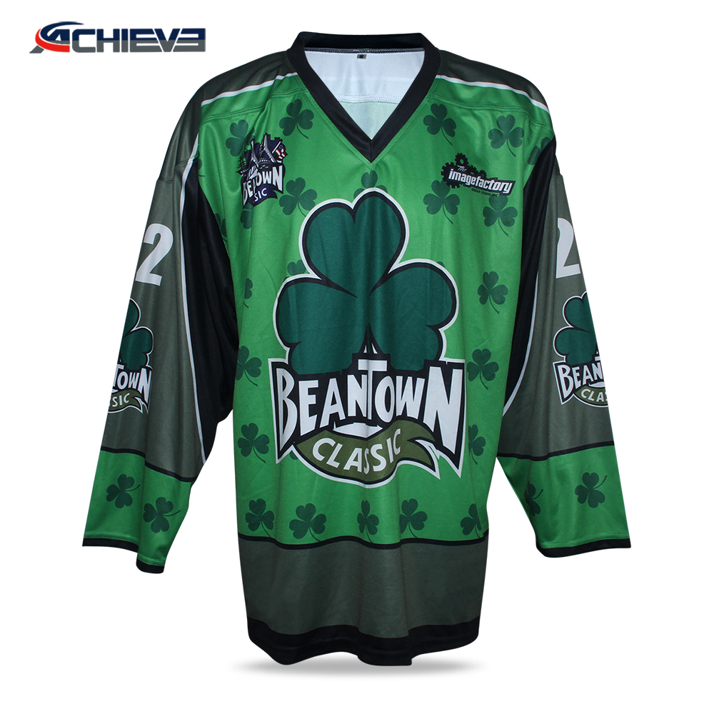 Oem custom design tackle twill hockey jersey