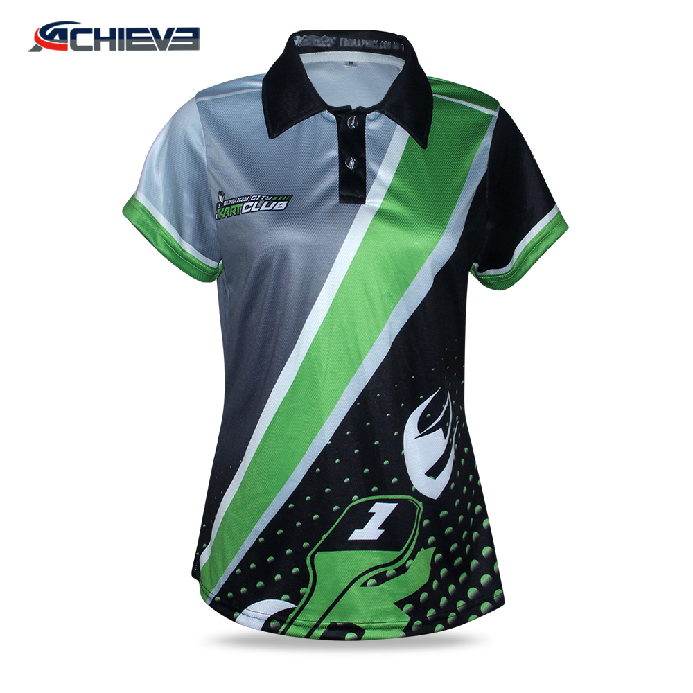 Custom made polyester women polo shirts