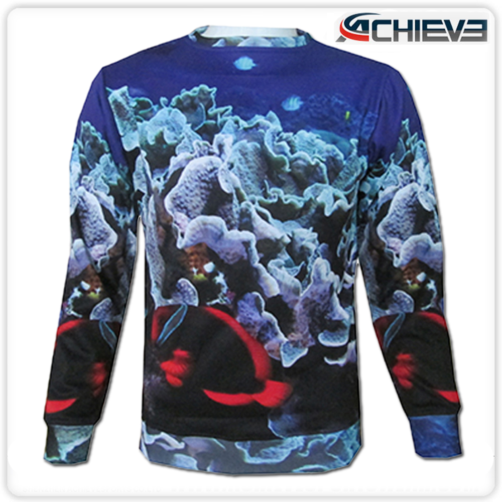 Custom men crewneck sweatshirt , sublimation sweatshirt