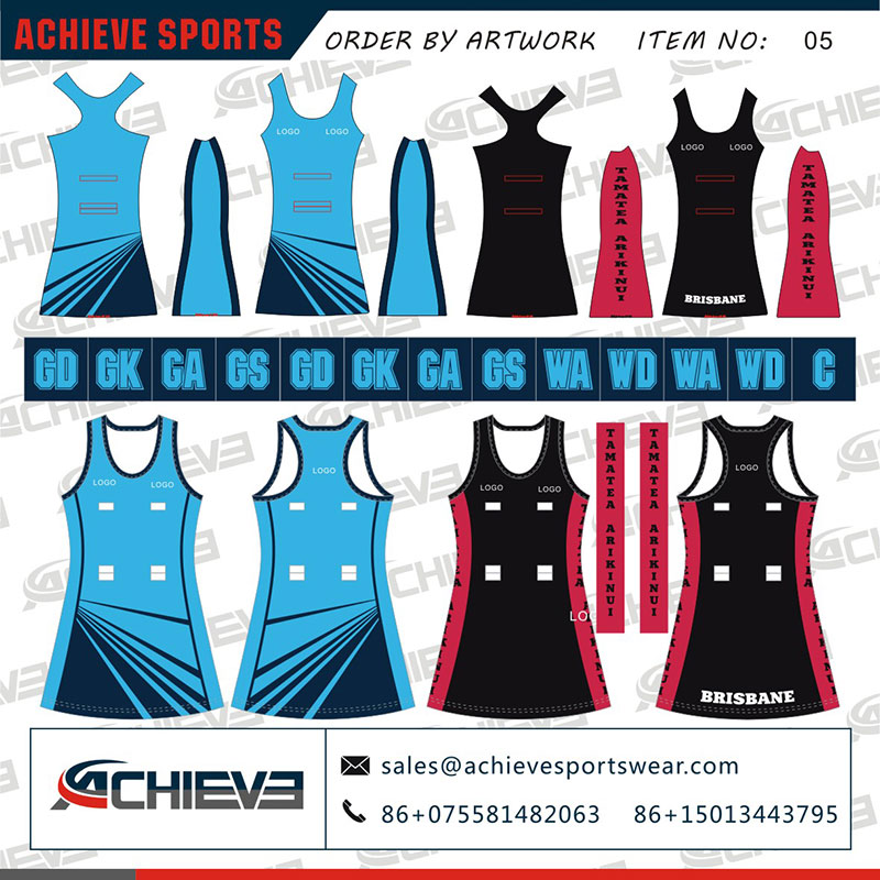 Custom Design Netball Uniform Artwork