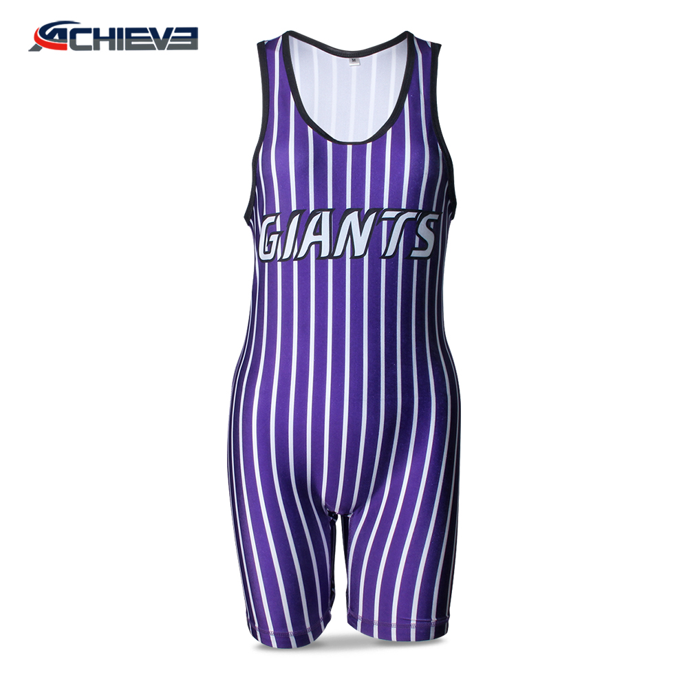 OEM wholesale custom sublimation wrestling singlets