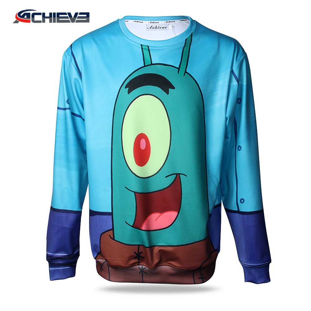 Custom Sublimation fleece crew neck sweatshirt