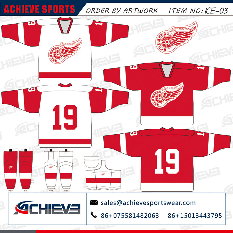 Custom Design Ice Hockey Uniform Artwork