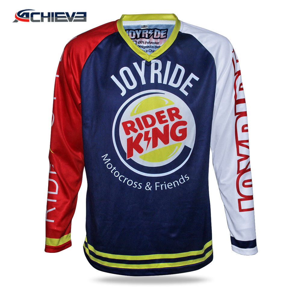 custom sublimation long sleeve shirts by factory price