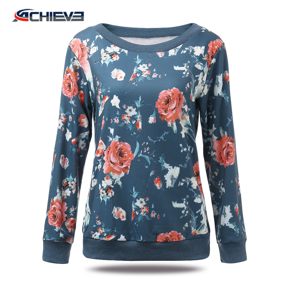 custom sublimated embroidery logo sweater shirts