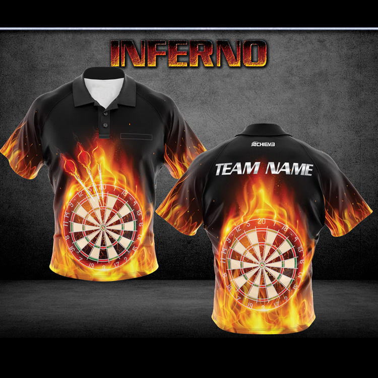 High quality custom sublimated darts polo jersey shirt with OEM service