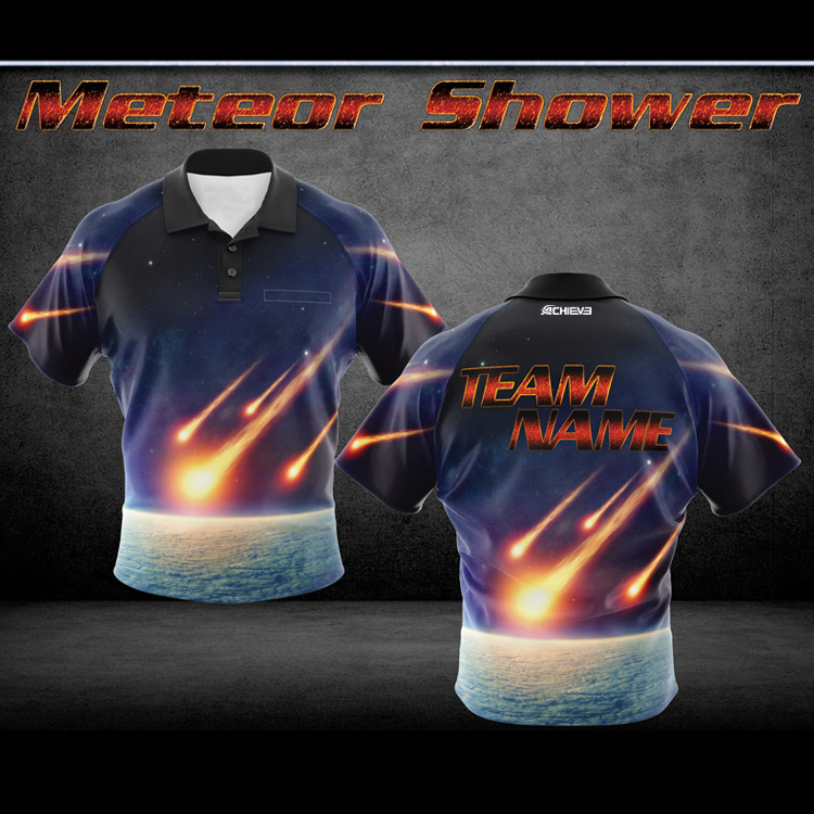 2019 Top Sale Custom Design Sublimation Mens Dart Shirts With Meteor-Shower