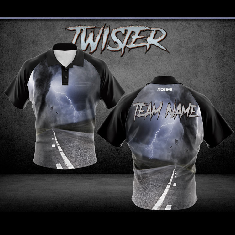 wholesale custom made polyester darts shirts 100% polyester Twister-Custom-Darts-Shirts