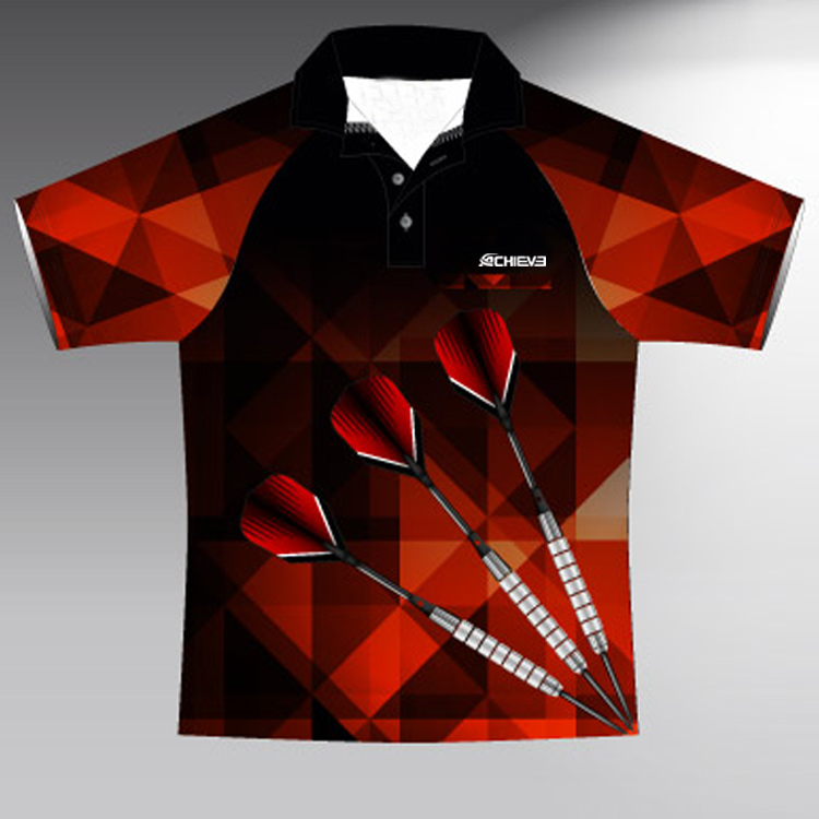 2019  sublimation print fashion men’s jersey dart shirts Geometric Custom Dart Shirts