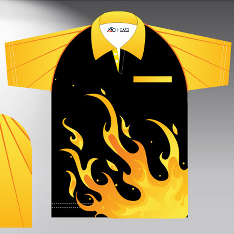 Wholesale Custom  Quality 100 Polyester Dart Polo Shirts Fury Custom Dart Shirts