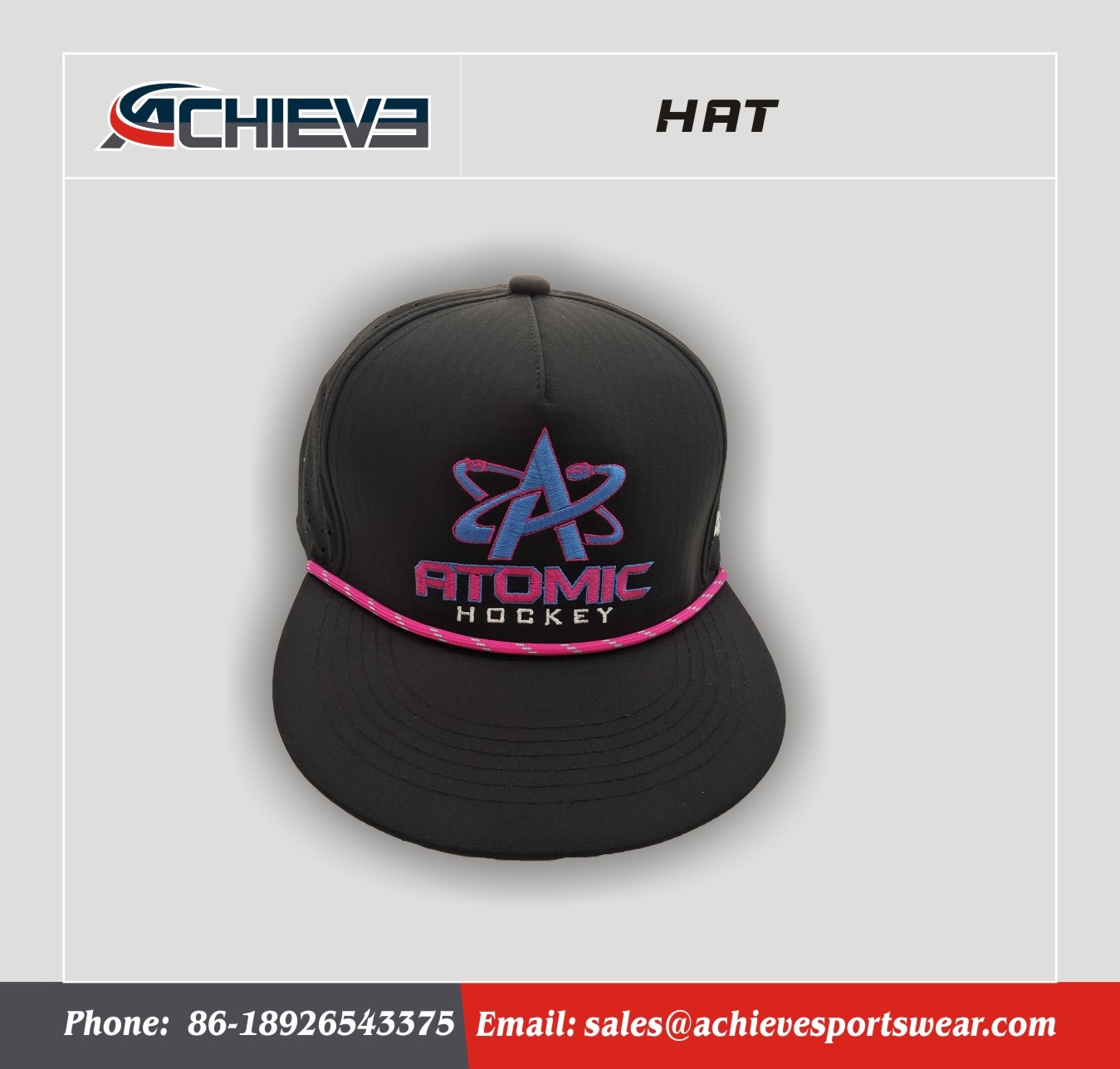 Achieve Wholesale Premium Hockey Hat Black Edition