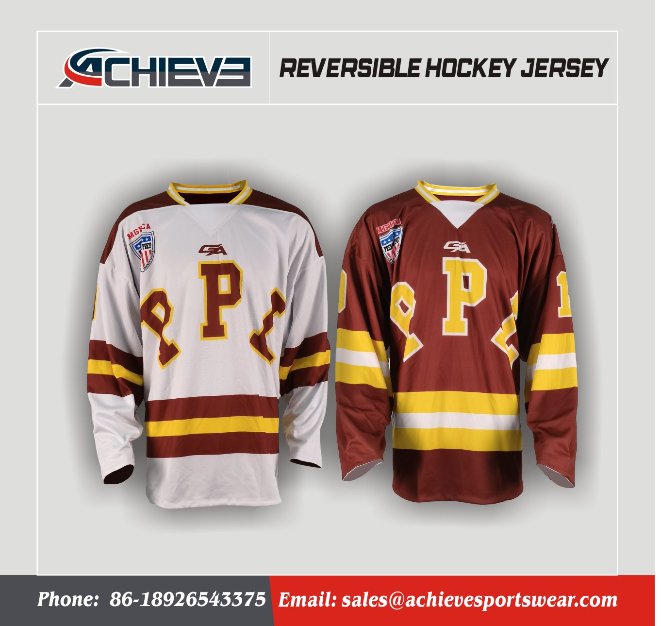 Premium Reversible Hockey Jersey Durable Double Sided Uniform