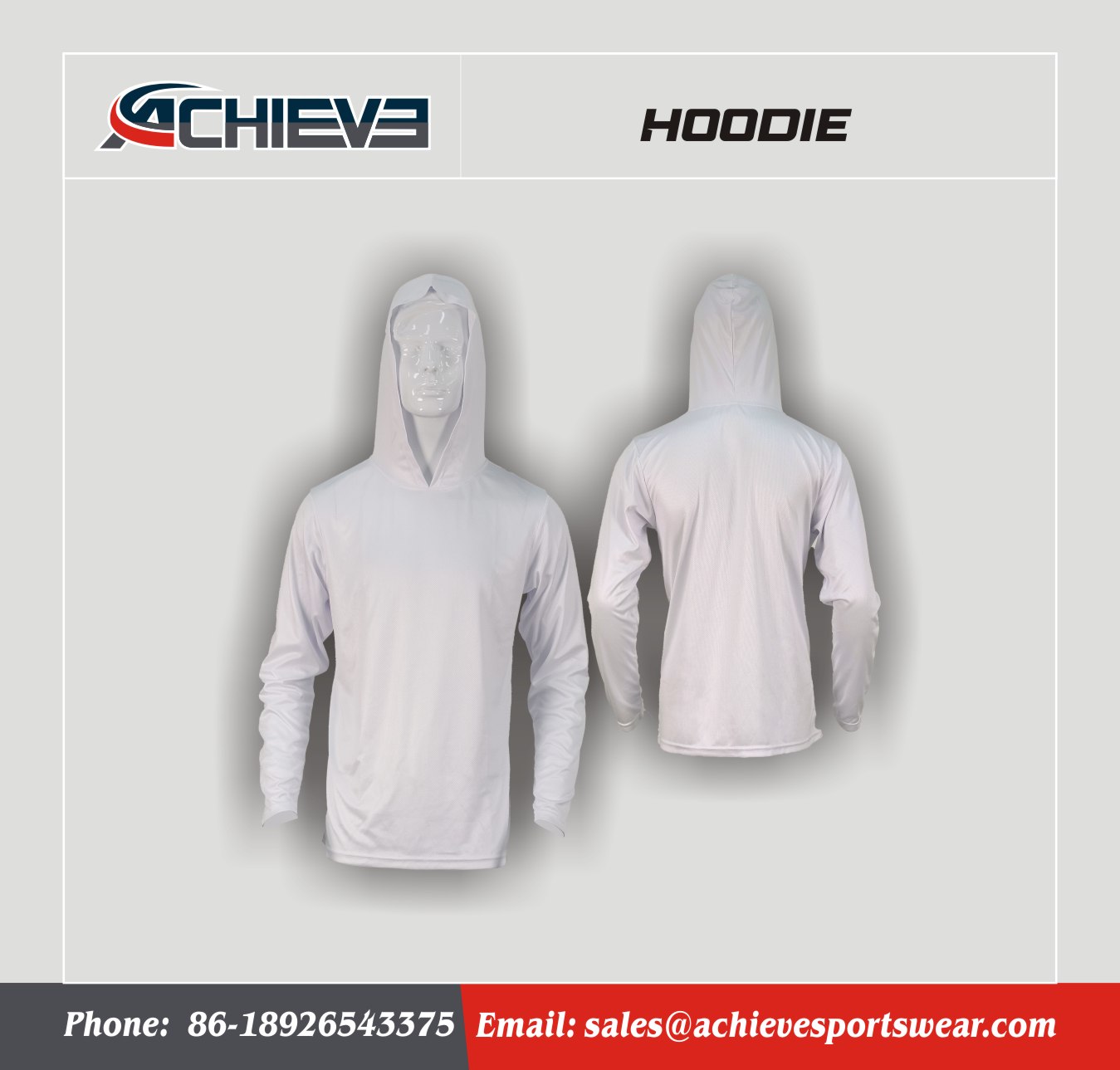 White Hoodie & Pullover Casual Hoodie & sweatshirts Lightweight