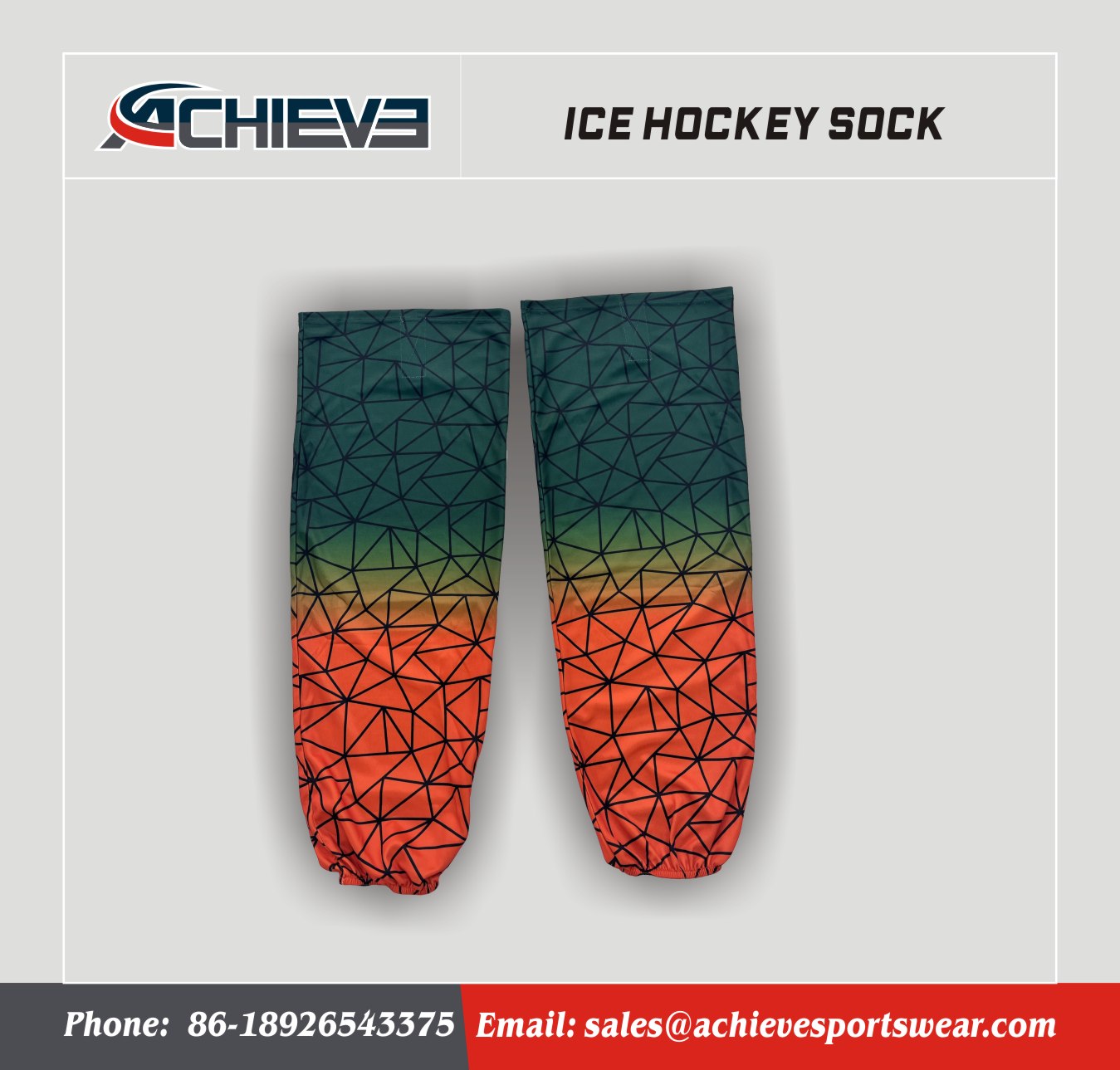 New Sublimation Hockey Socks Hockey Uniform Sock