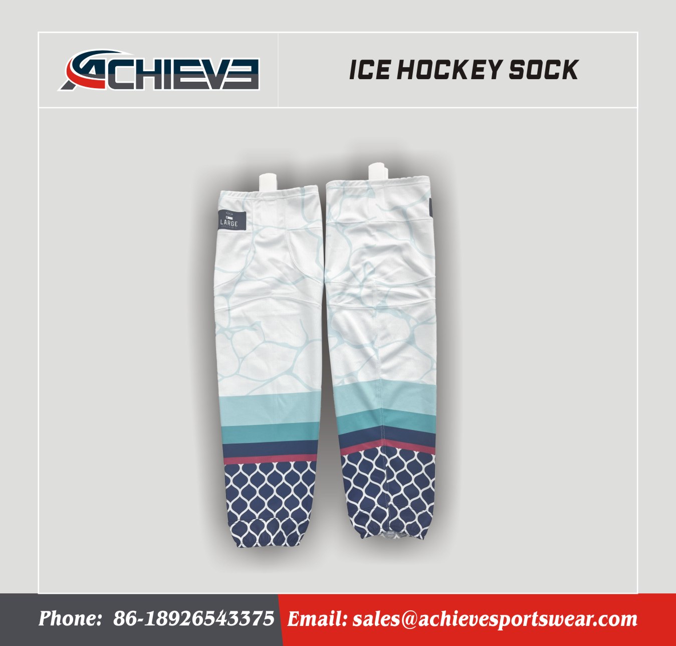 Team Wear Outdoor Sportswear Ice Hockey Socks Sublimated