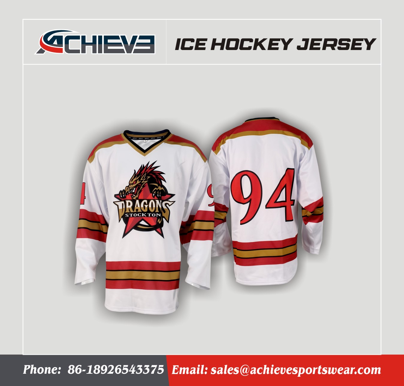 Unisex Custom Ice Hockey Uniform  Club Professional Field Hockey Jersey
