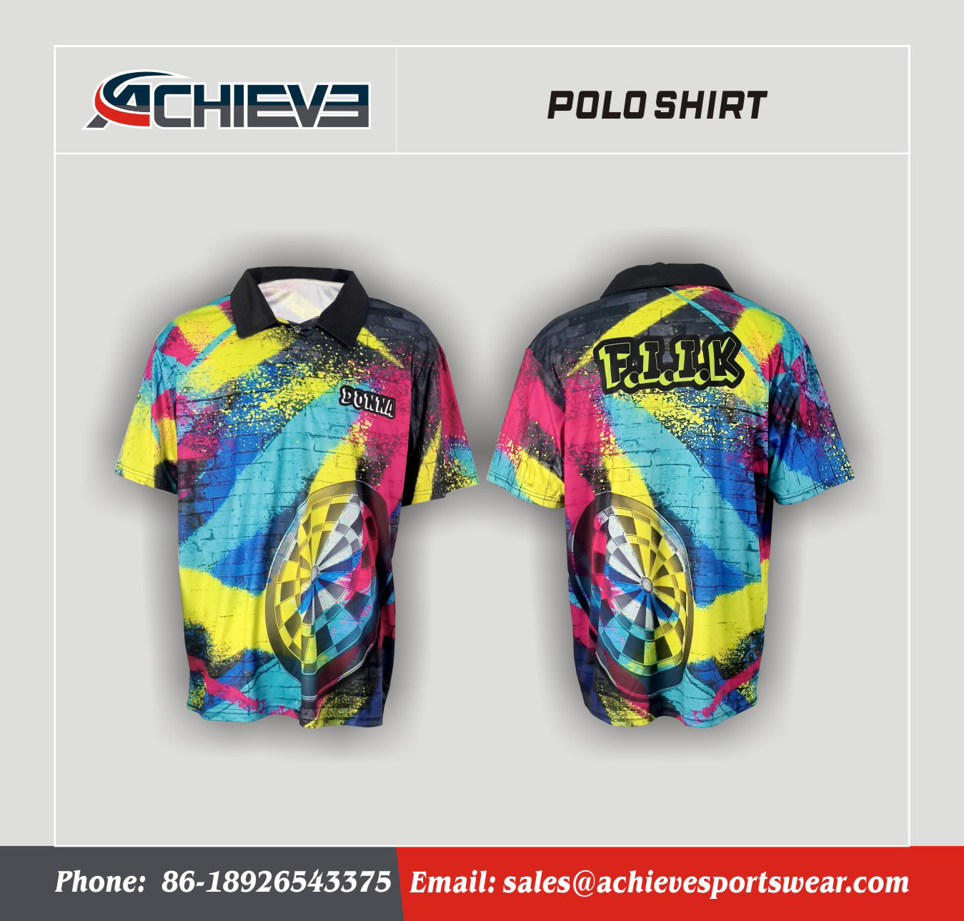 Custom Breathable Sublimation Polo-Shirt – Unisex Sportswear