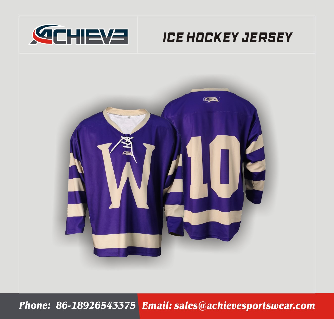 Fusion Purple Ice Hockey Jersey – Modern Sublimated Design