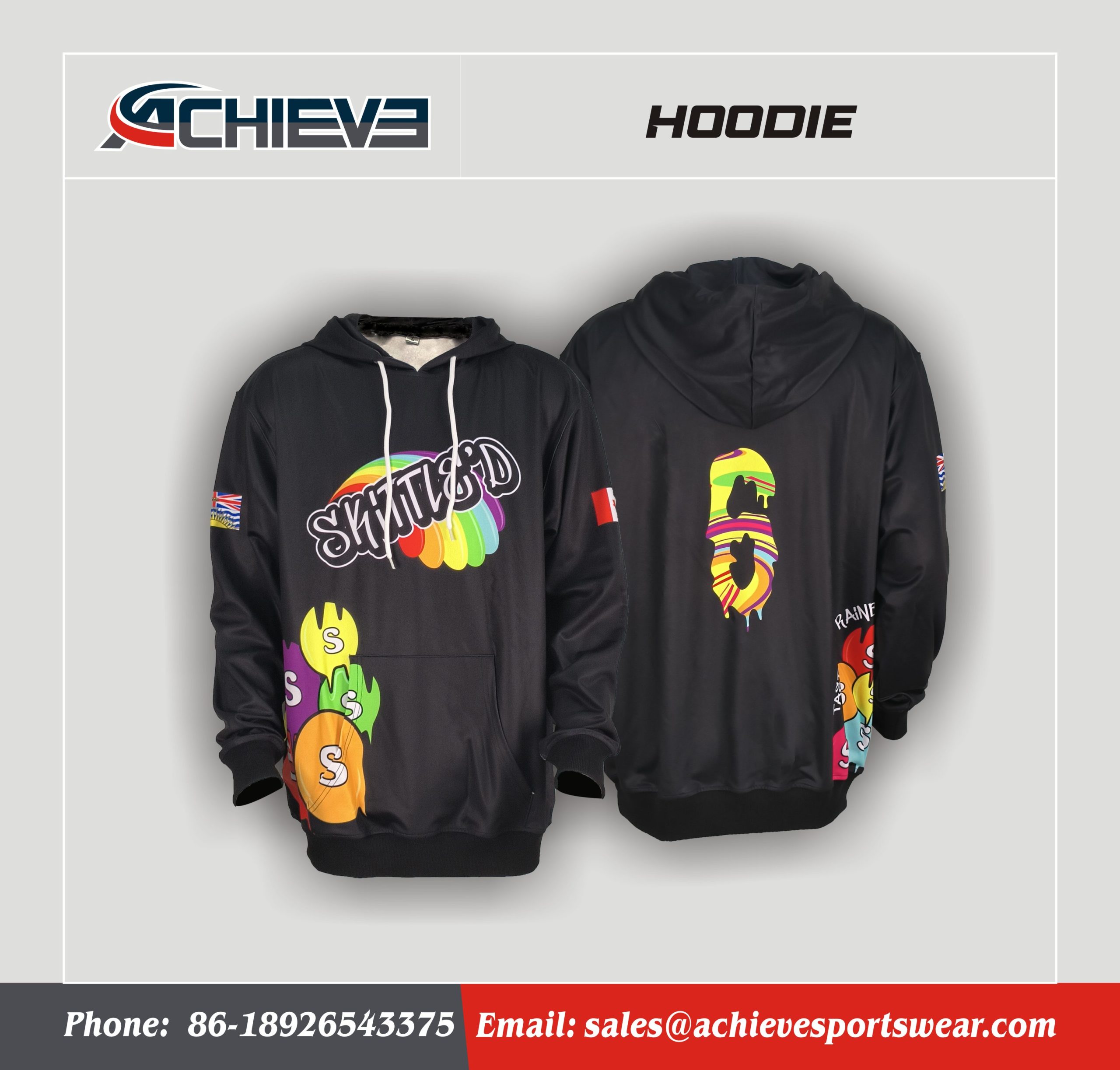 Achieve  Pullover Sublimated Long Sleeves Hoodie Custom Design