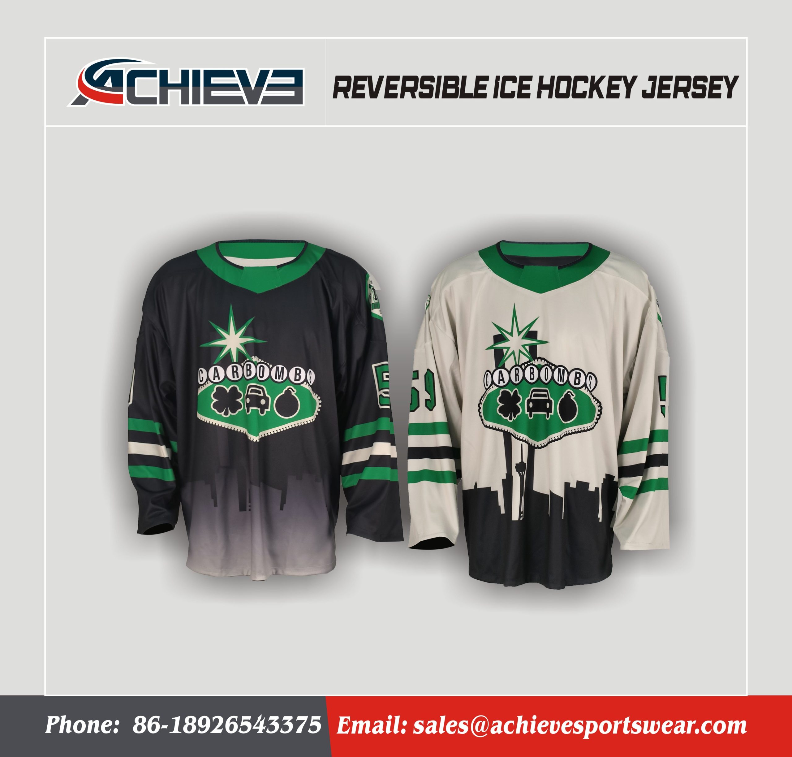 Wholesale Ice Hockey Jersey Sublimated Uniform Comfortable Breathable teamwear