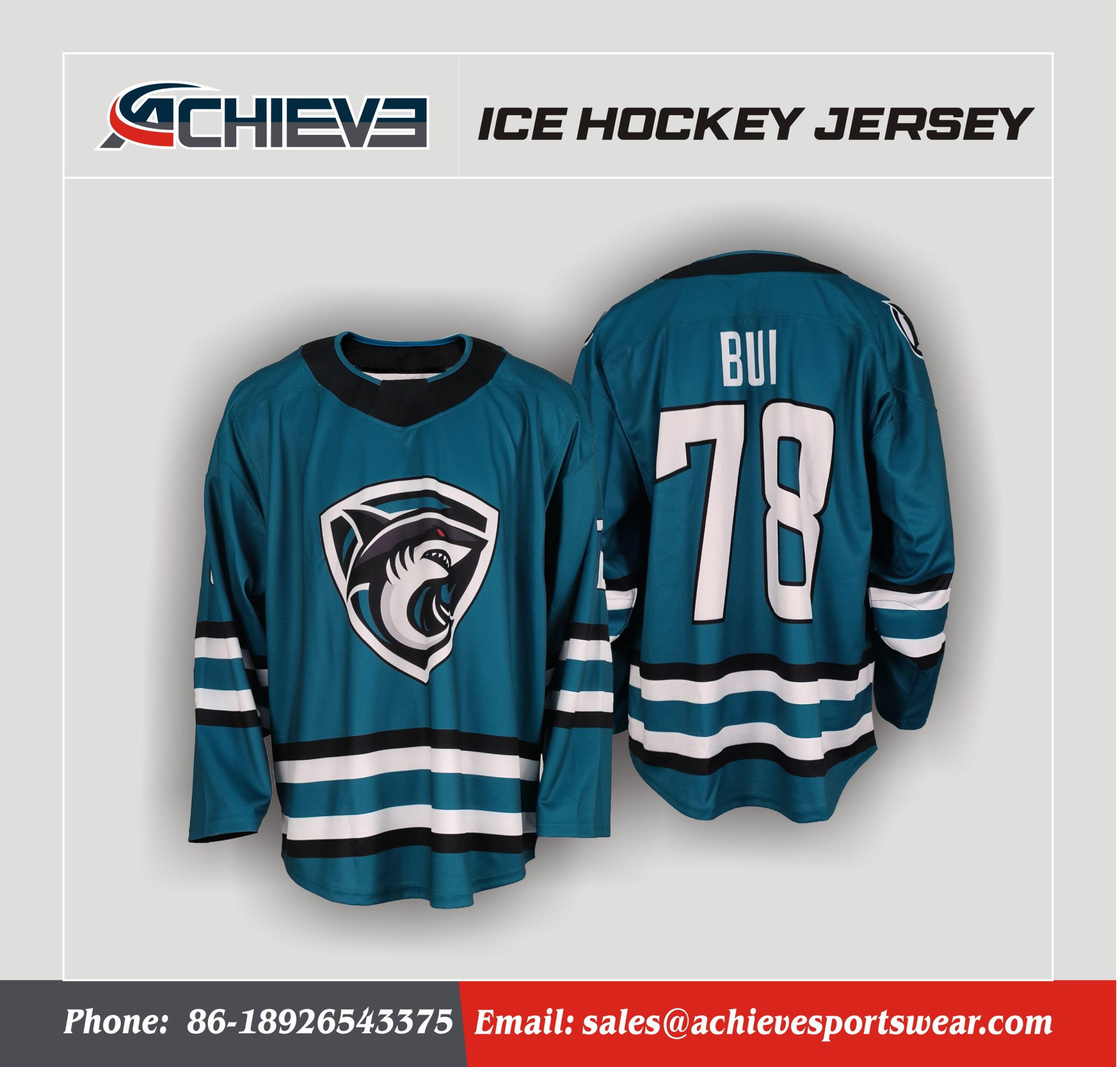Customizable Team Name Ice Hockey Jersey Sublimated Team Practice Ice Hockey Jersey